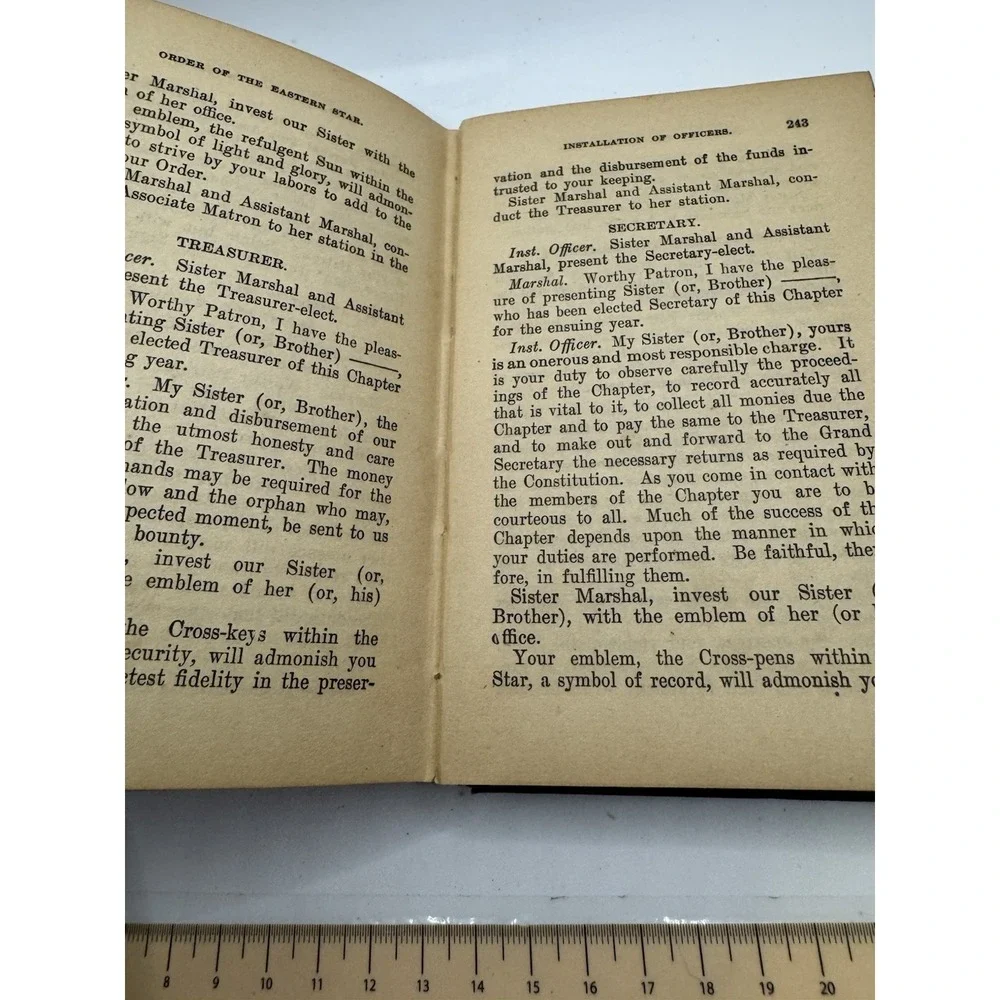 Standard Ritual Order Of The Easteren Star State Of New York 1916 Edition